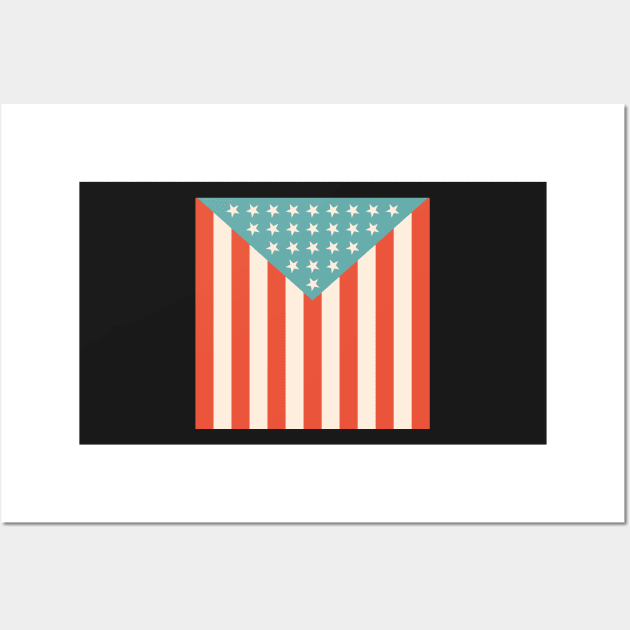 Draped in stars and stripes Wall Art by Daribo